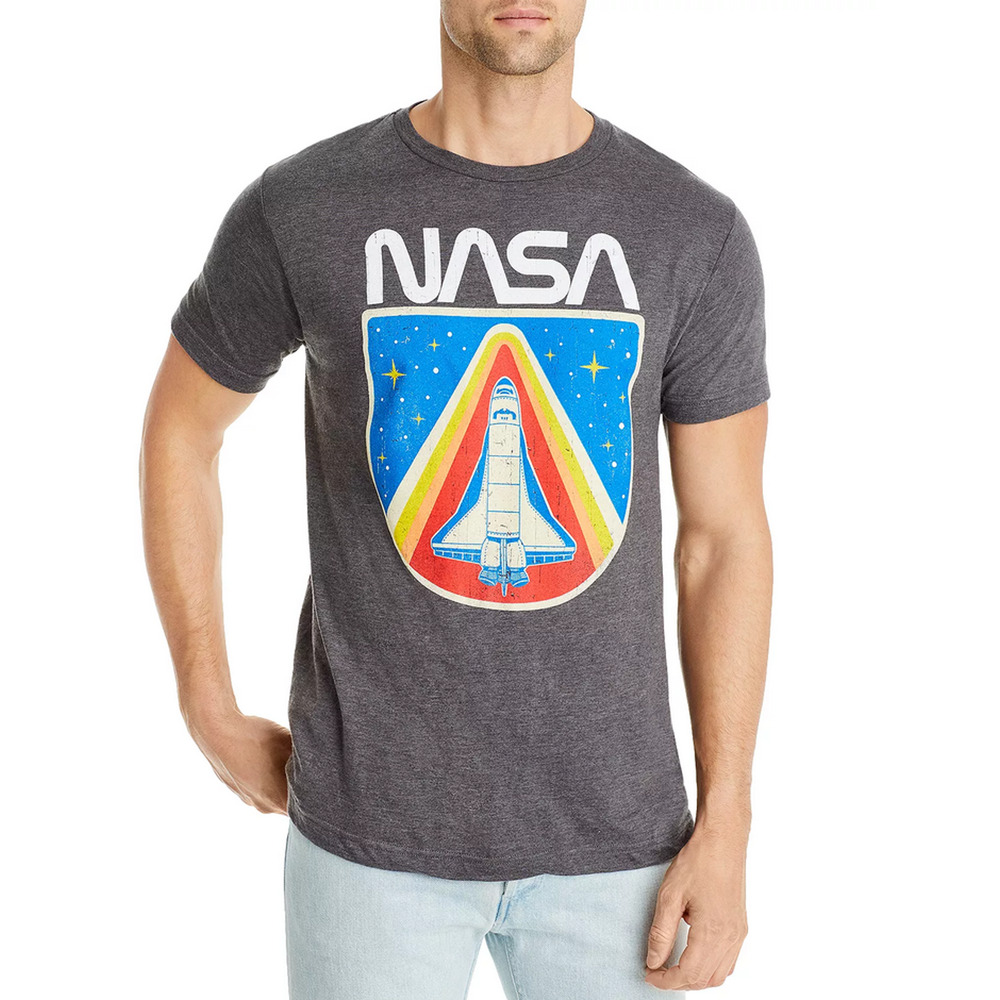 Philcos Nasa Shuttle Crest Cotton Graphic Tee Dark Gray Size XL 2877